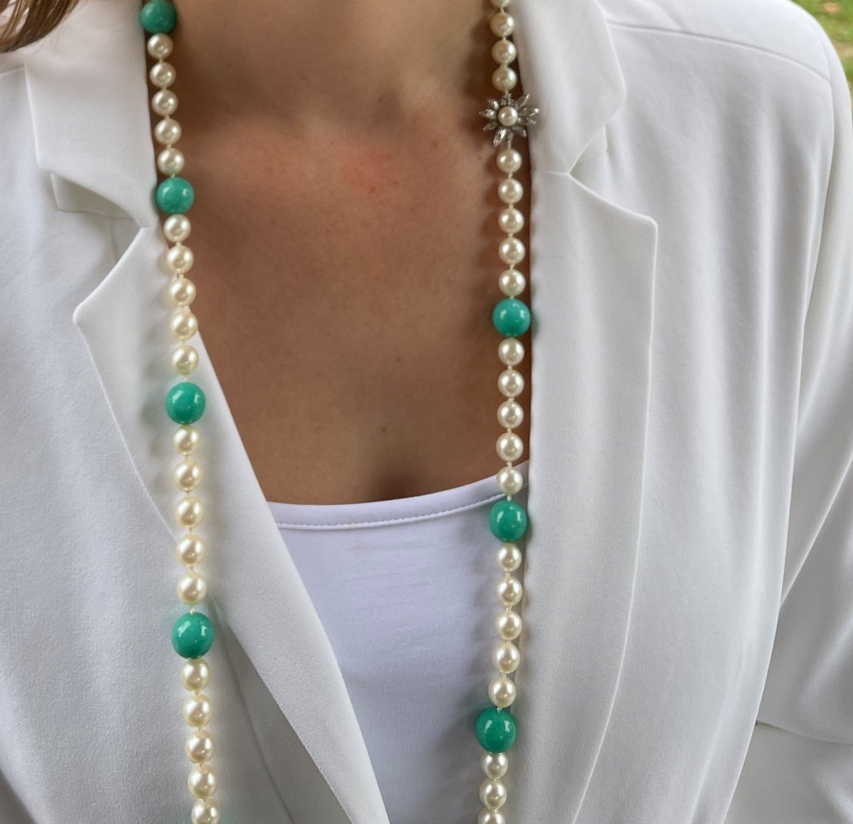 Collier Sautoir Perles Et Amazonite-photo-4