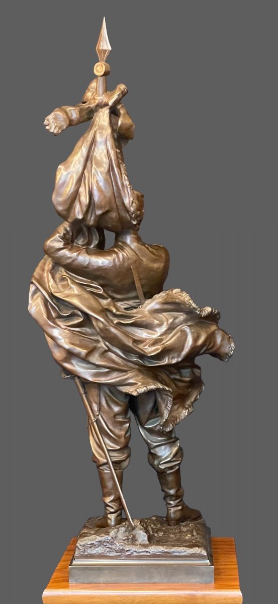 Imposing Bronze Sculpture "homeland" XIX Century-photo-4