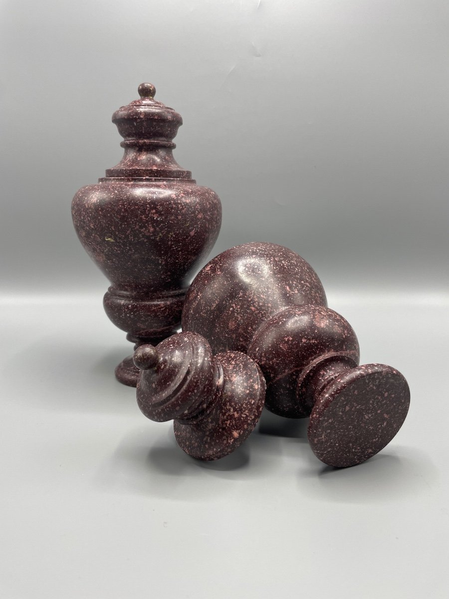 Pair Of Porphyry Covered Vase