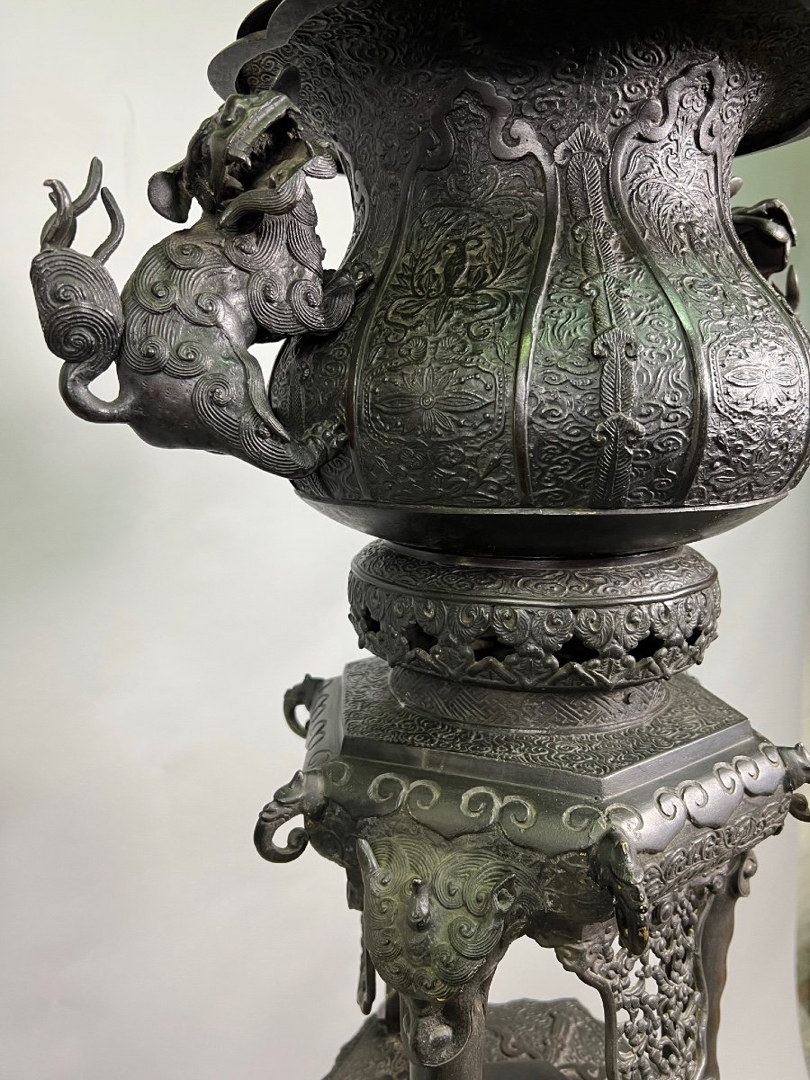 Large Bronze Perfume Burner-photo-1