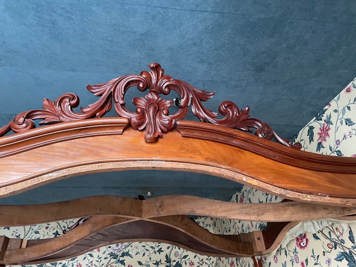 Canopy Bed Louis Philippe Period In Mahogany-photo-2