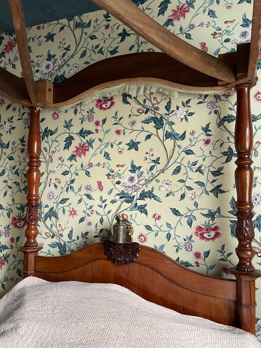 Canopy Bed Louis Philippe Period In Mahogany-photo-4