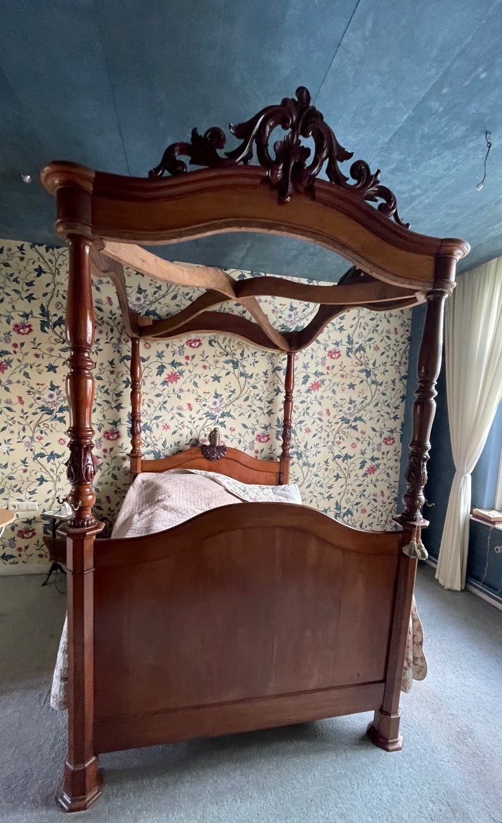 Canopy Bed Louis Philippe Period In Mahogany