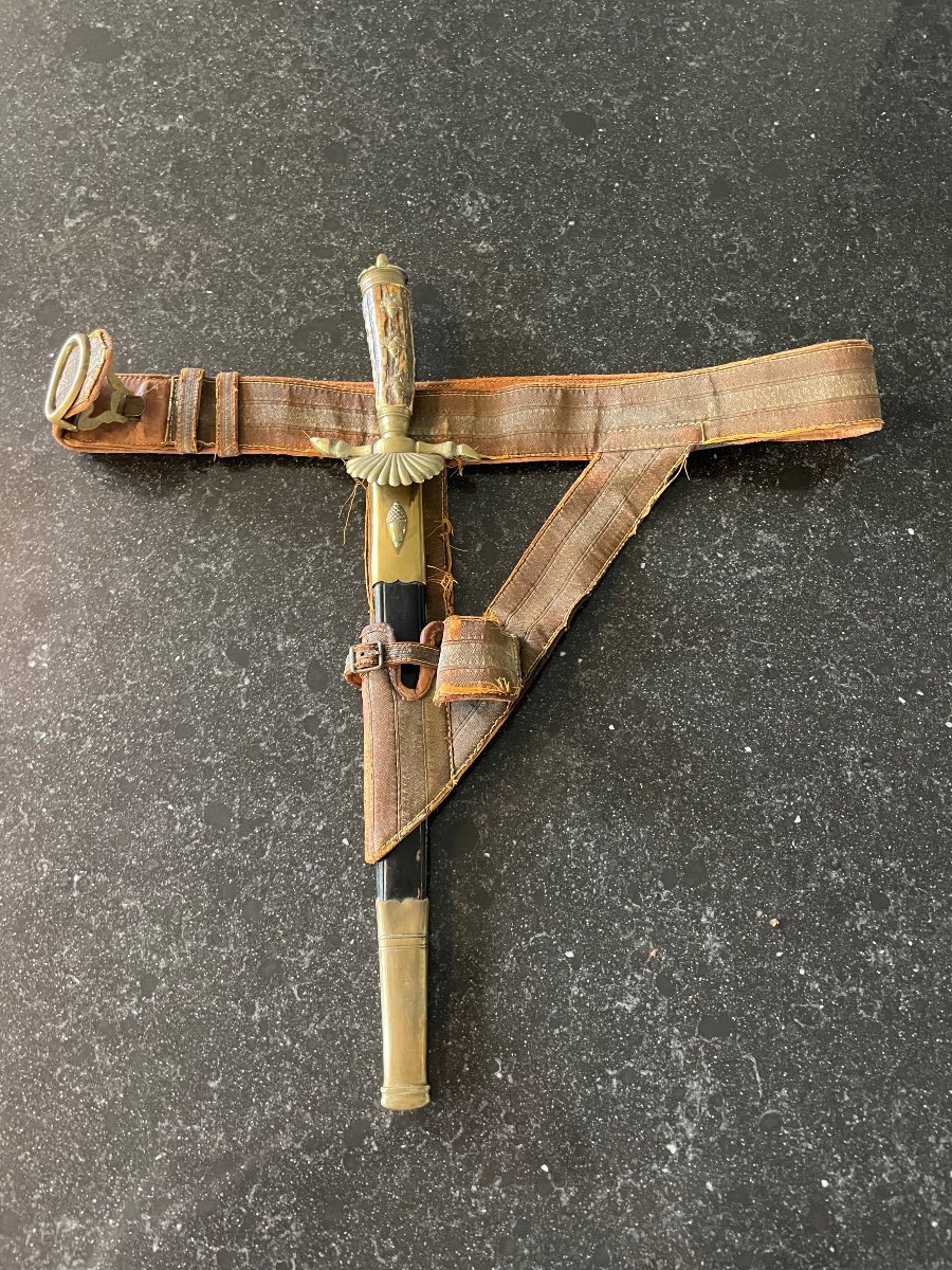 Dague De Chasse Et Sa Ceinture -photo-6