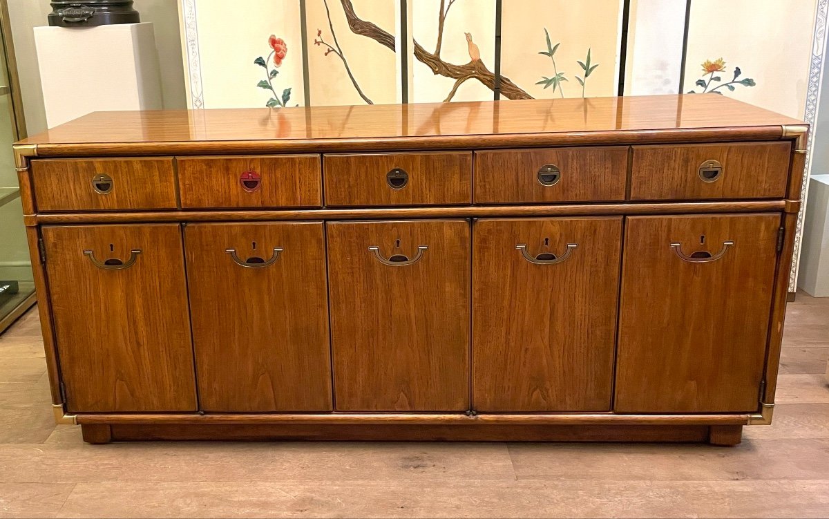 Enfilade Par Le Fabriquant Américain Drexel Vers 1980-photo-6