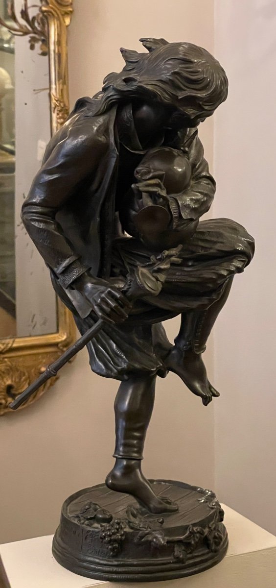 « le Joueur De Biniou » Charles Auguste Lebourg 1856-photo-2