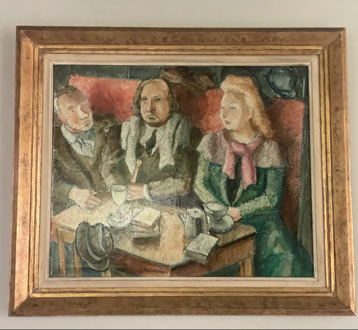 Au Café Montparnasse 1939 Pierre De Belay