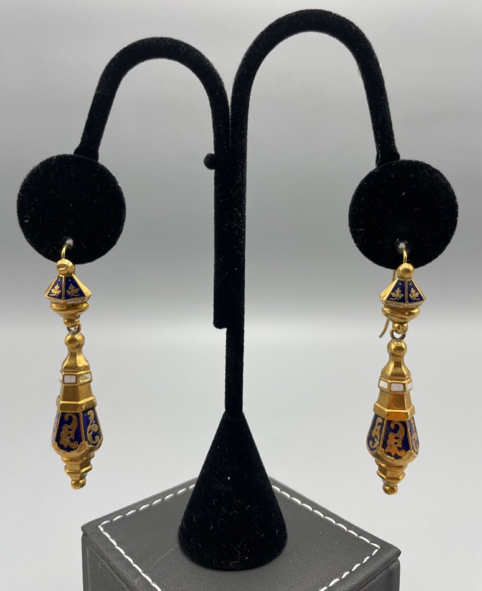 Gold Earrings France 1880
