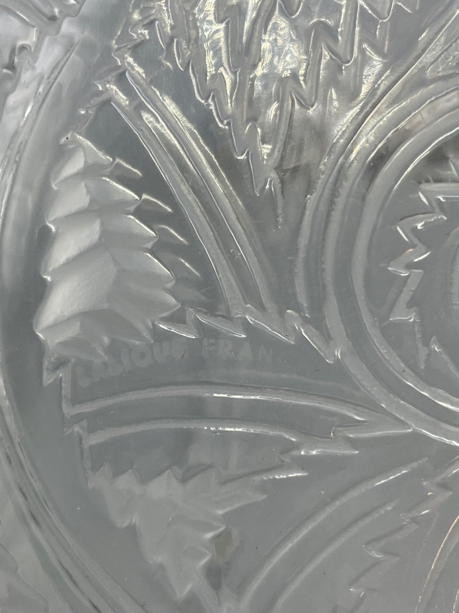 Large Lalique France Crystal Bowl “finches”-photo-1