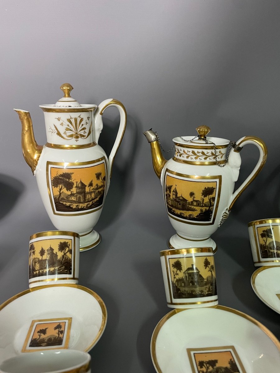 Coffee Service Was From The Empire Period In Porcelain -photo-4