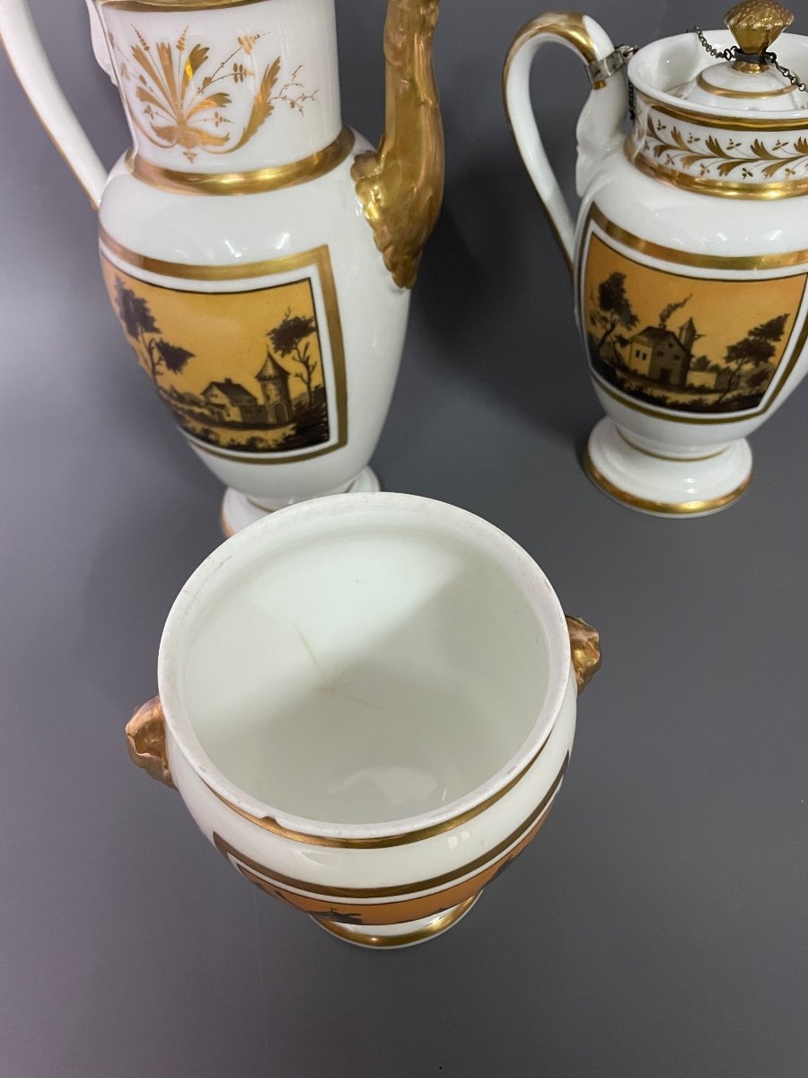 Coffee Service Was From The Empire Period In Porcelain -photo-1