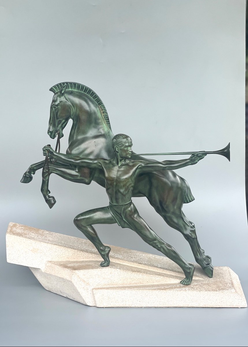 Sculpture D’époque Art Déco « L’appel » Max Le Verrier