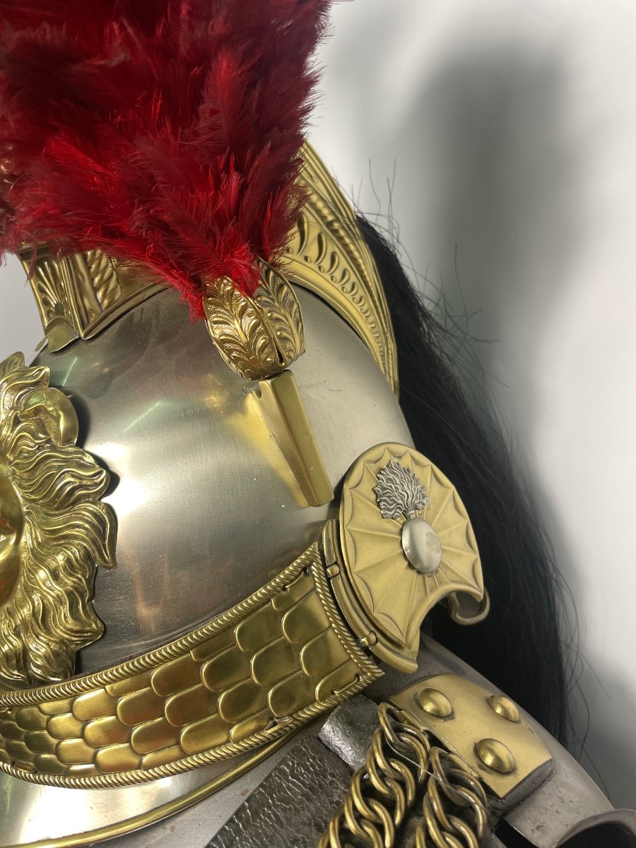 Casque  De Cuirassier Et Cuirasse De Troupe Second Empire-photo-5