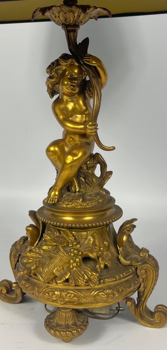 Napoleon III Gilt Bronze Desk/bedside Lamp-photo-4