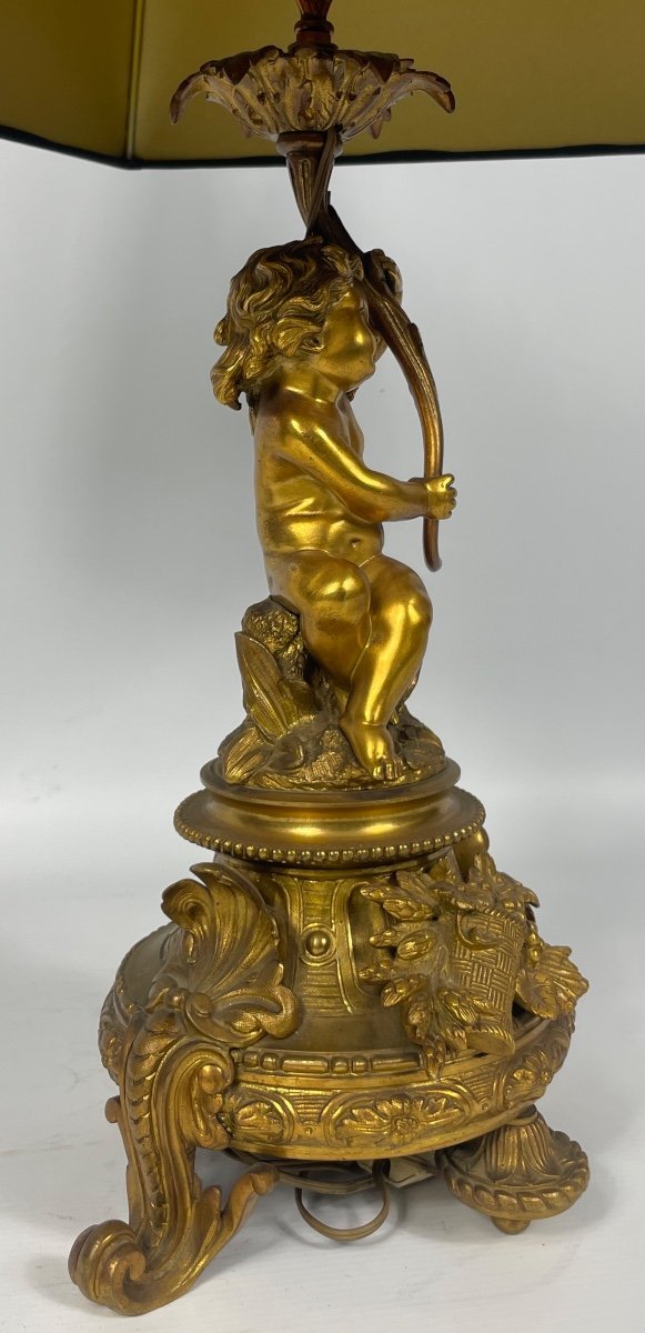 Napoleon III Gilt Bronze Desk/bedside Lamp-photo-1