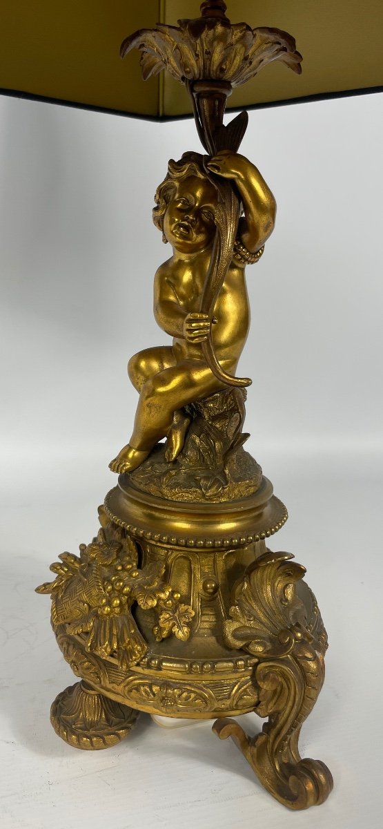 Napoleon III Gilt Bronze Desk/bedside Lamp-photo-3