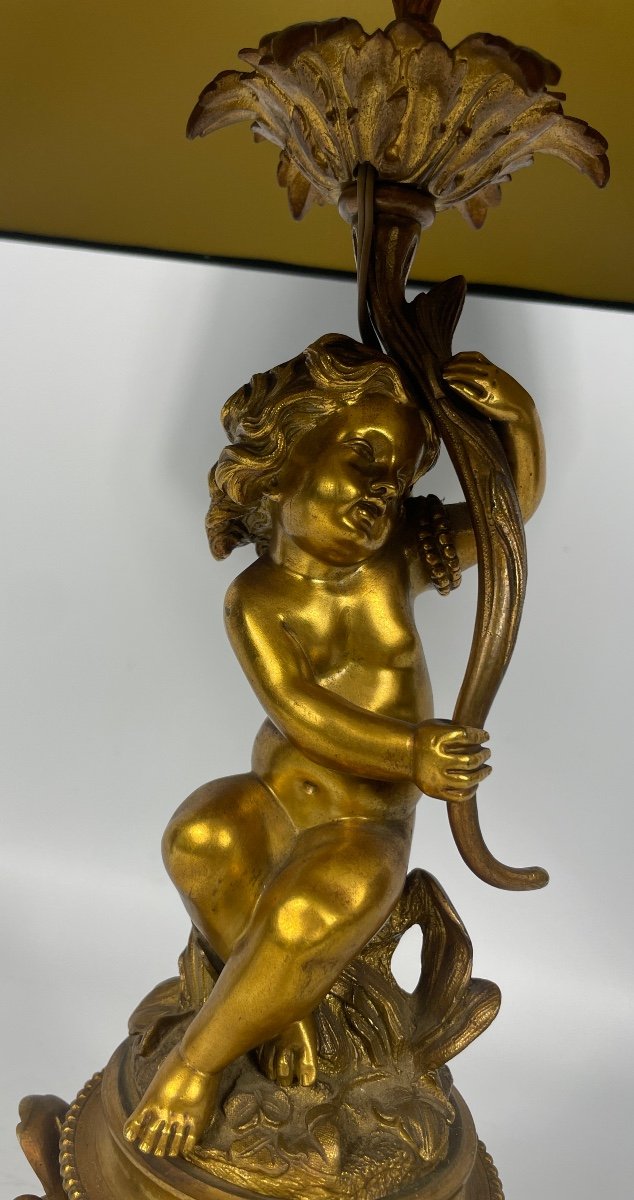 Napoleon III Gilt Bronze Desk/bedside Lamp-photo-5