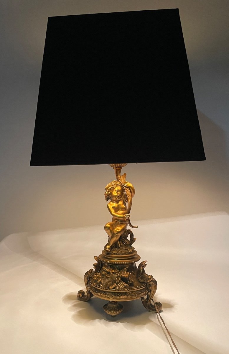 Napoleon III Gilt Bronze Desk/bedside Lamp-photo-7