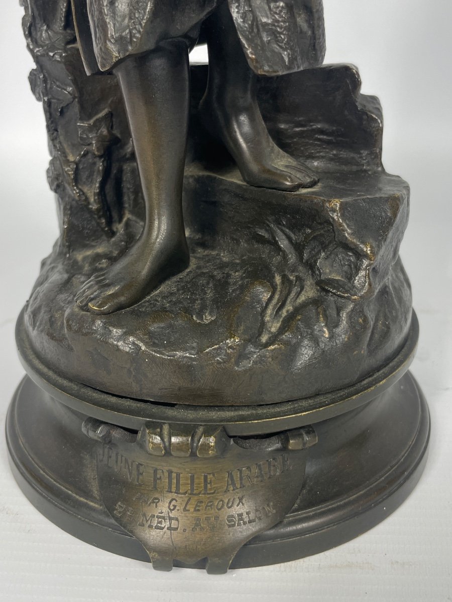 "the Water Carrier" Orientalist Bronze Gaston Leroux-photo-1