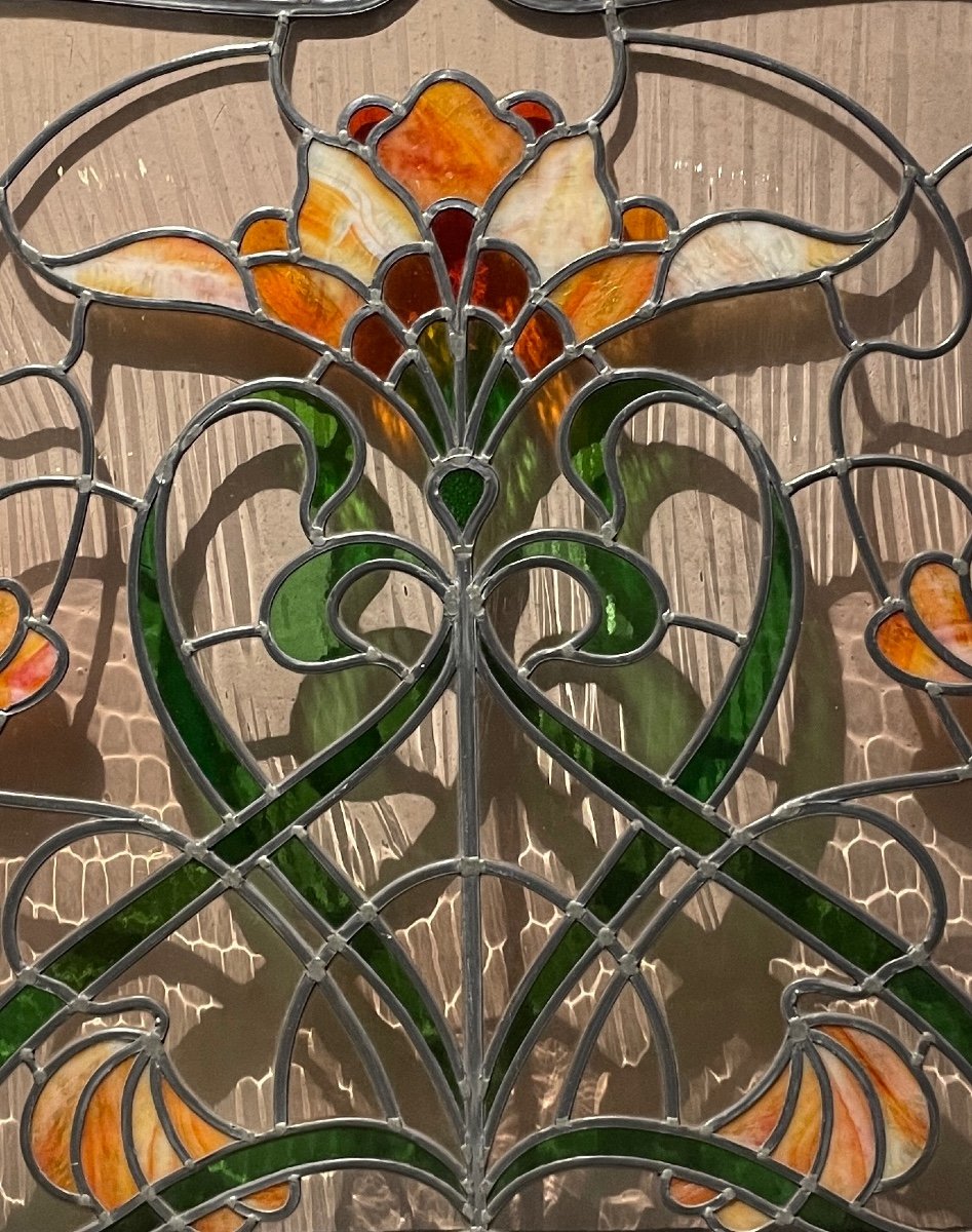 Art Nouveau Stained Glass Window