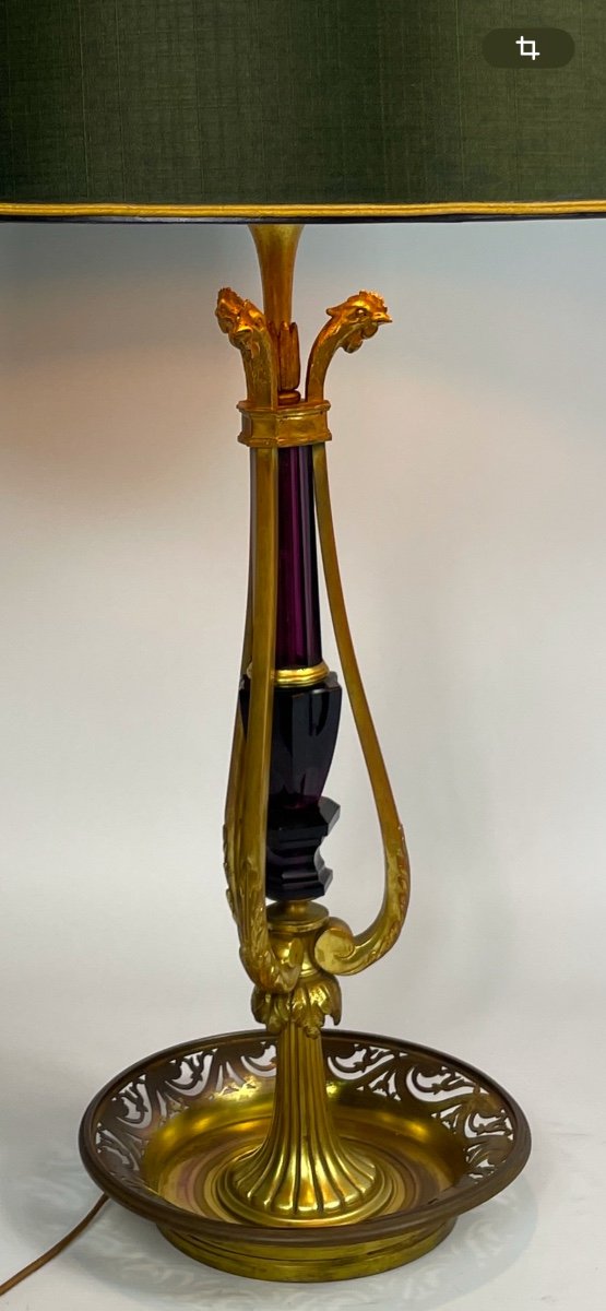 19th Century Rooster Decor Desk Lamp -photo-2