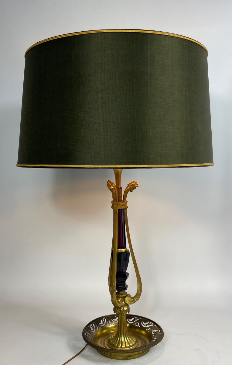 19th Century Rooster Decor Desk Lamp -photo-2