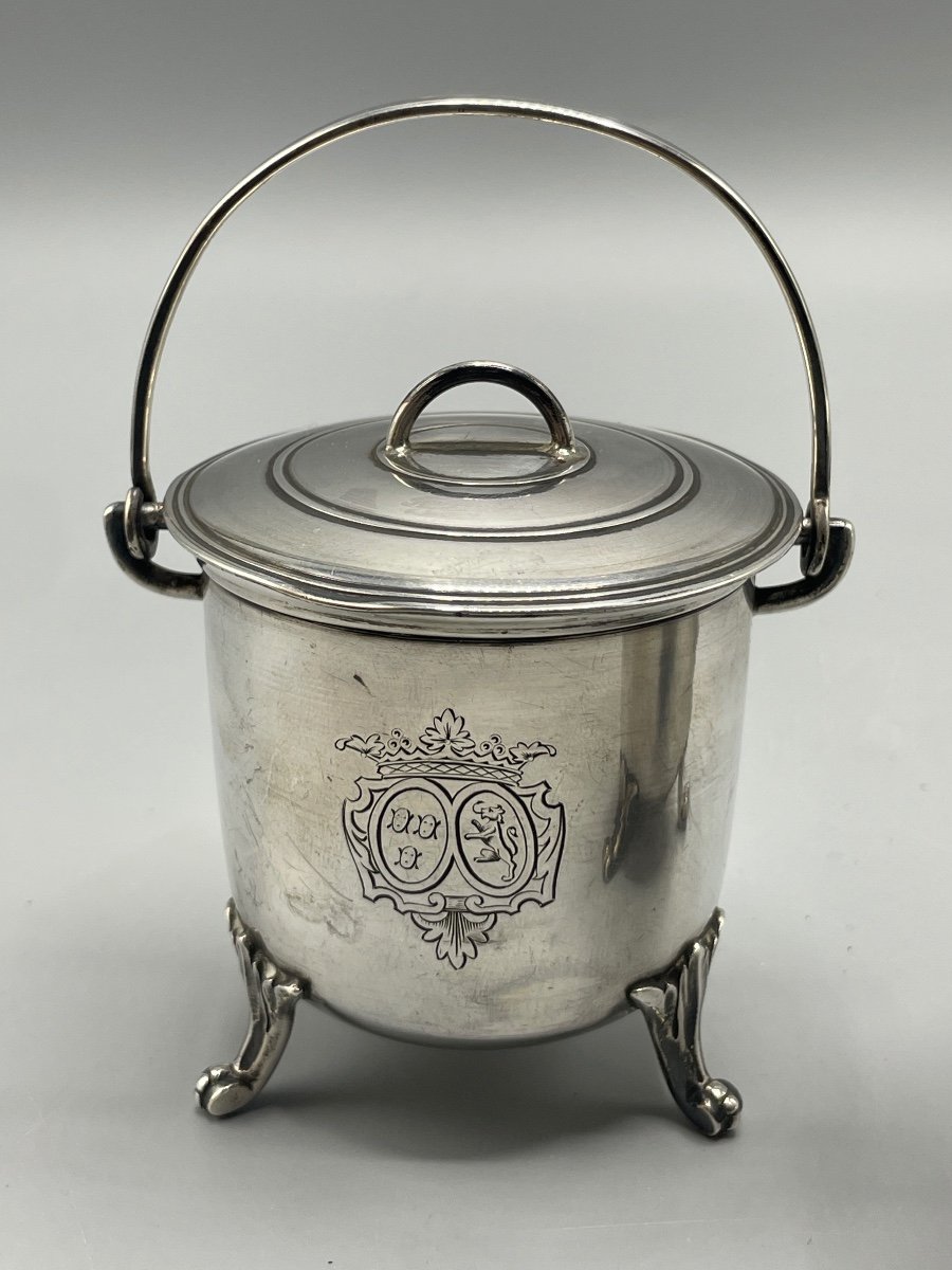 Louis XVI Silver Miniature Cauldron -photo-4