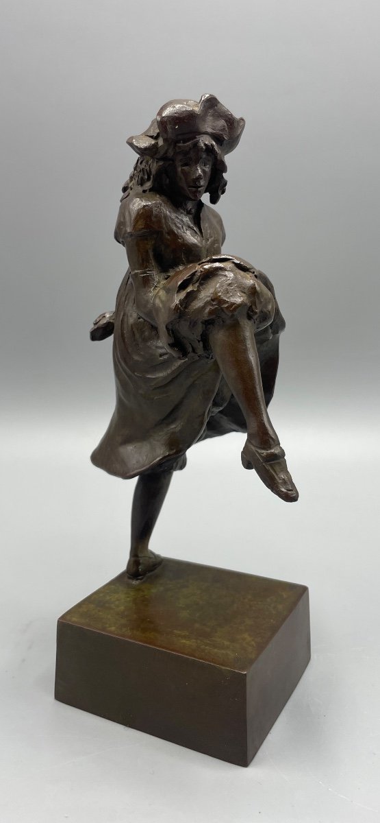 Bronze Sculpture "french Cancan" Representing Jane Avril-photo-4