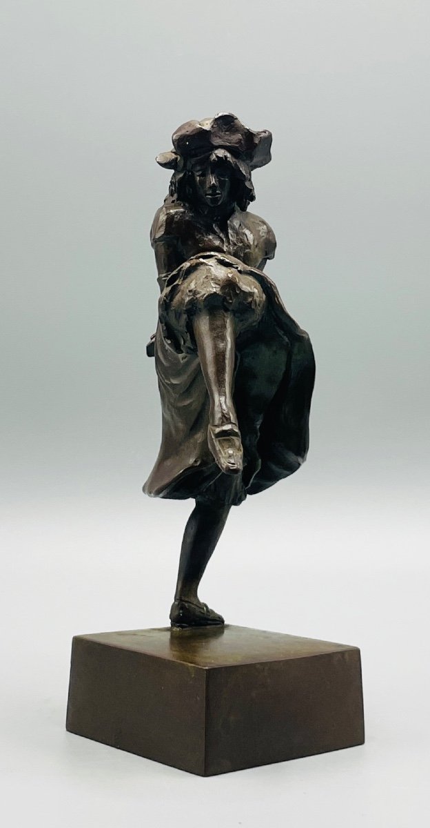 Bronze Sculpture "french Cancan" Representing Jane Avril-photo-4
