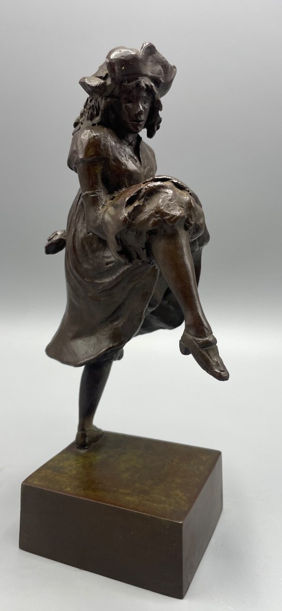 Bronze Sculpture "french Cancan" Representing Jane Avril-photo-5