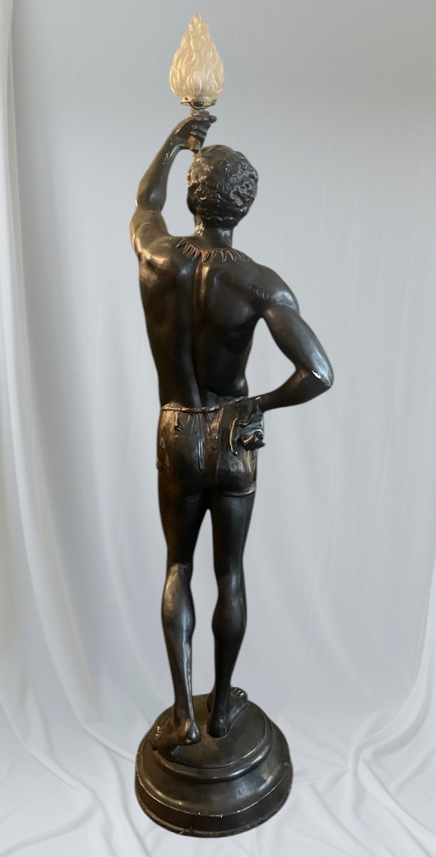 Polychrome “nubian” Sculpture -photo-2
