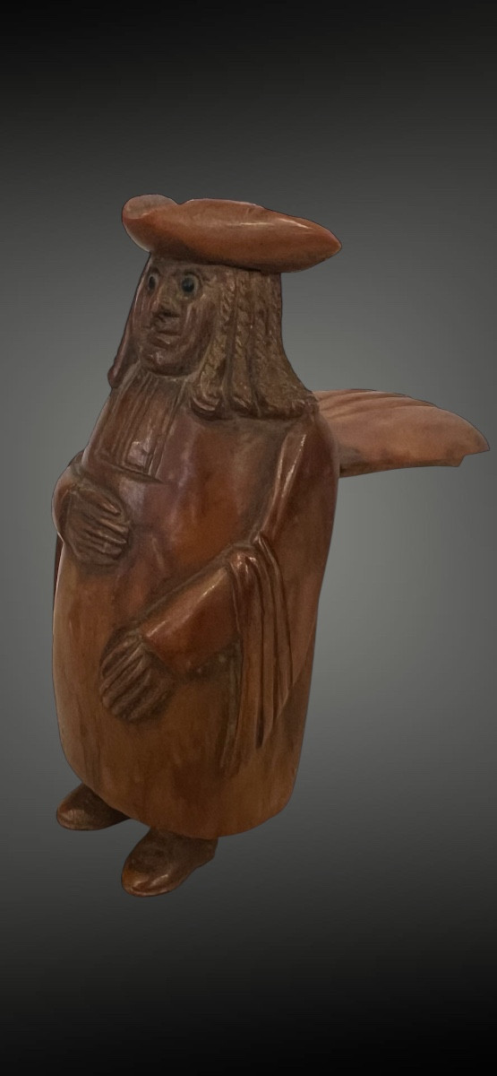 Corozo Snuffbox Depicting A Clergyman 