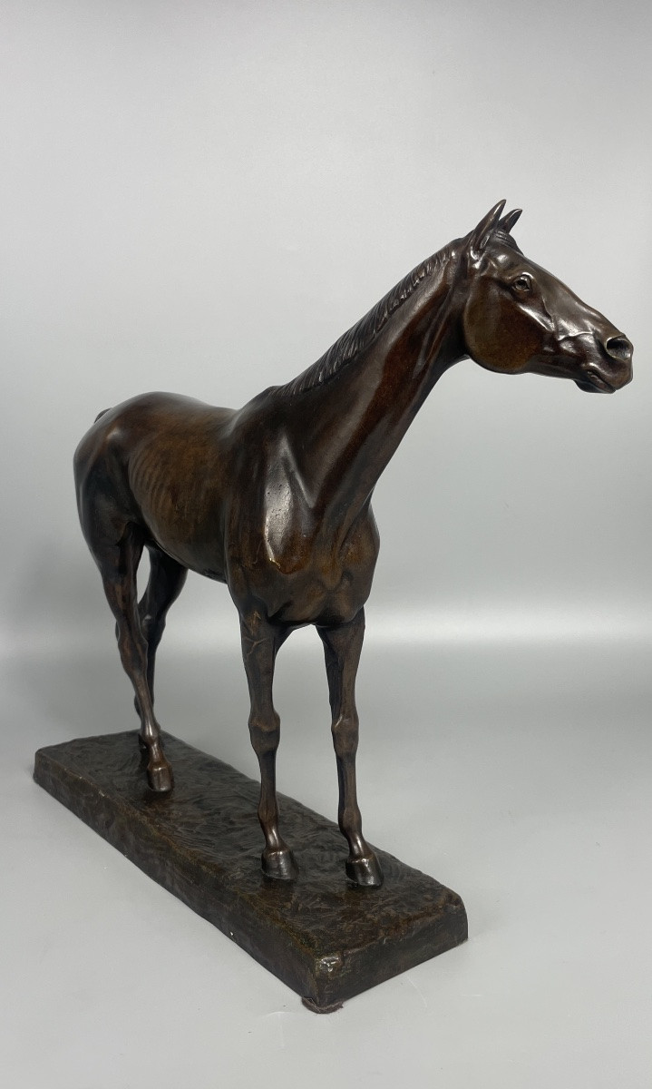 Jean Léon Gerome Sculpture "pure Blood Horse"-photo-4