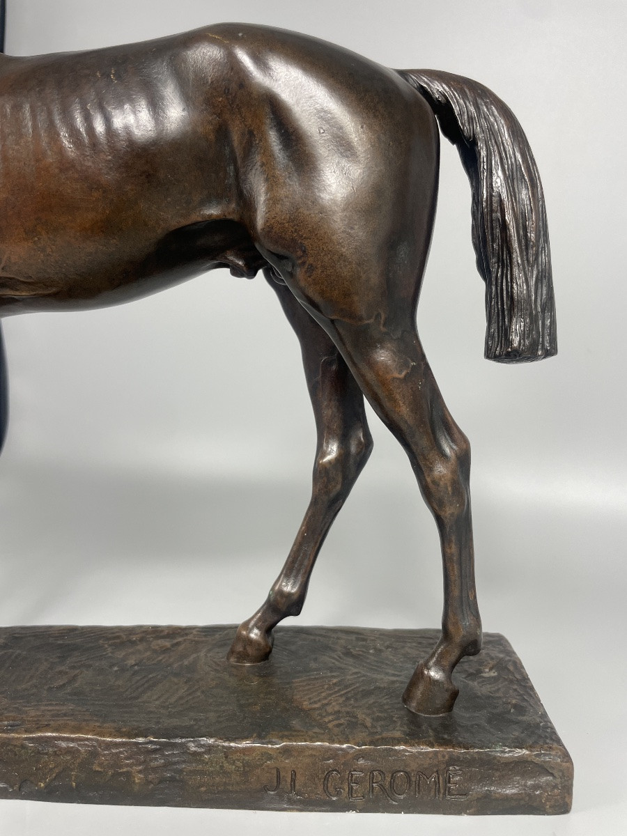 Jean Léon Gerome Sculpture "pure Blood Horse"-photo-5