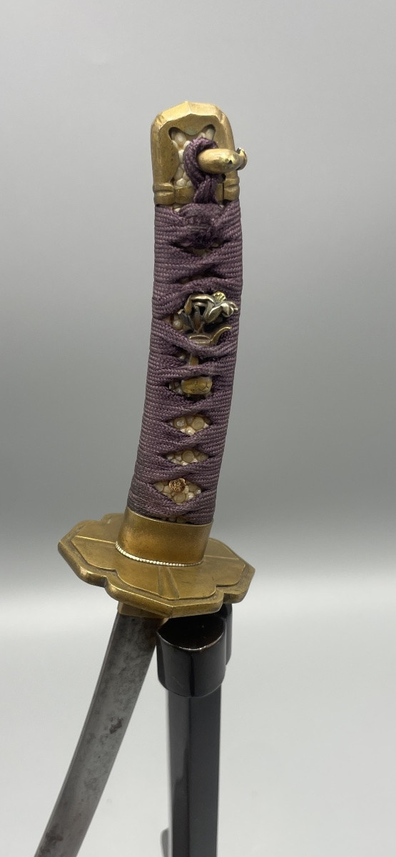 Katana japonais miniature avec son support et sa boîte d’origine -photo-3