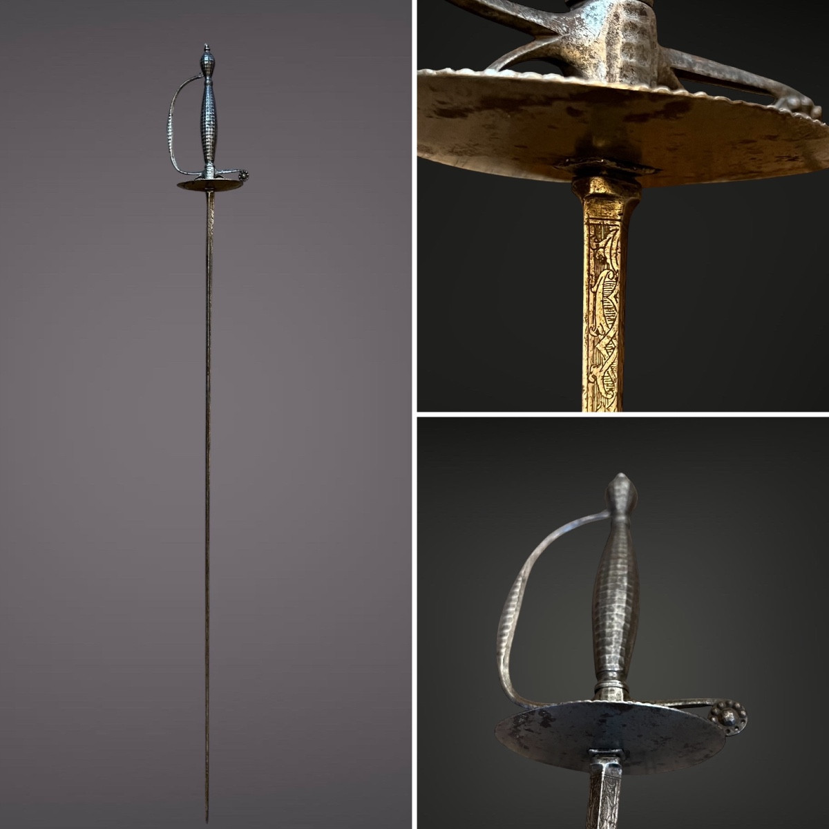 Épée de deuil ou de cours époque Louis XVI