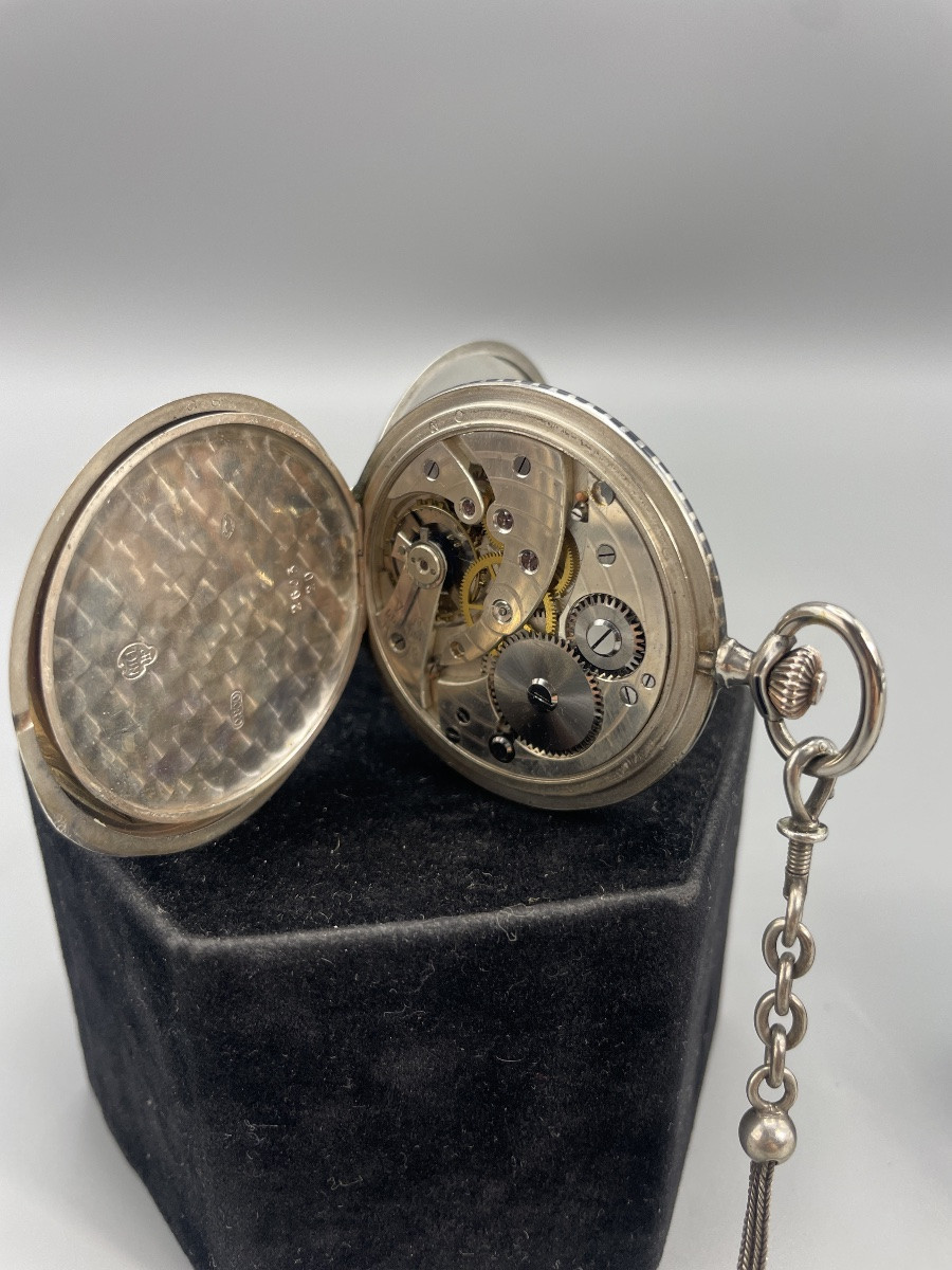 Art Deco Pocket Watch And Its Chatelaine -photo-2