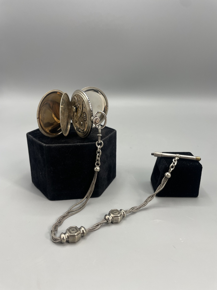 Art Deco Pocket Watch And Its Chatelaine -photo-7
