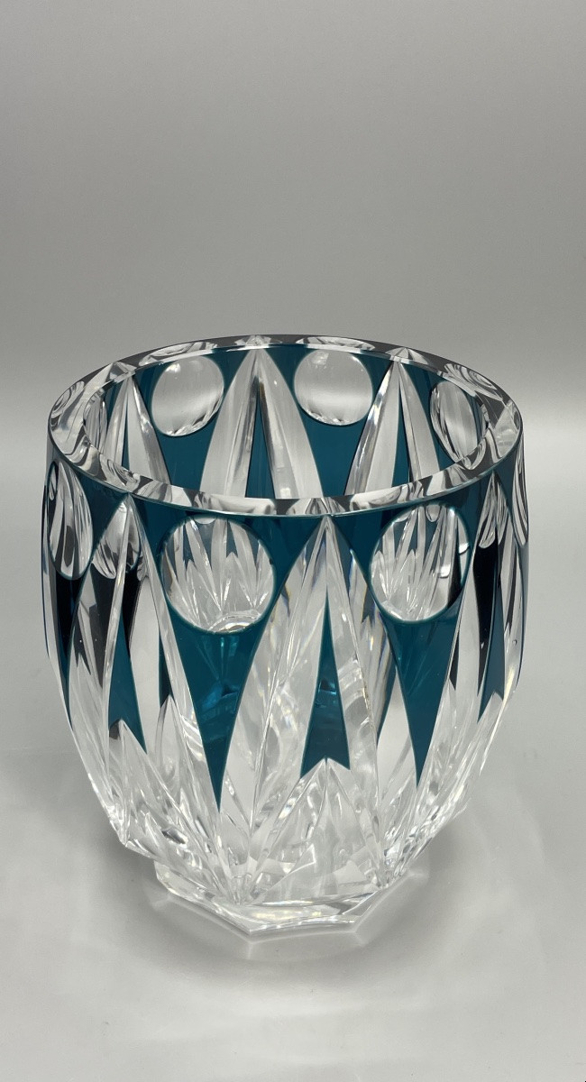 Art Deco Vase By Val Saint Lambert Crystal Factory -photo-2