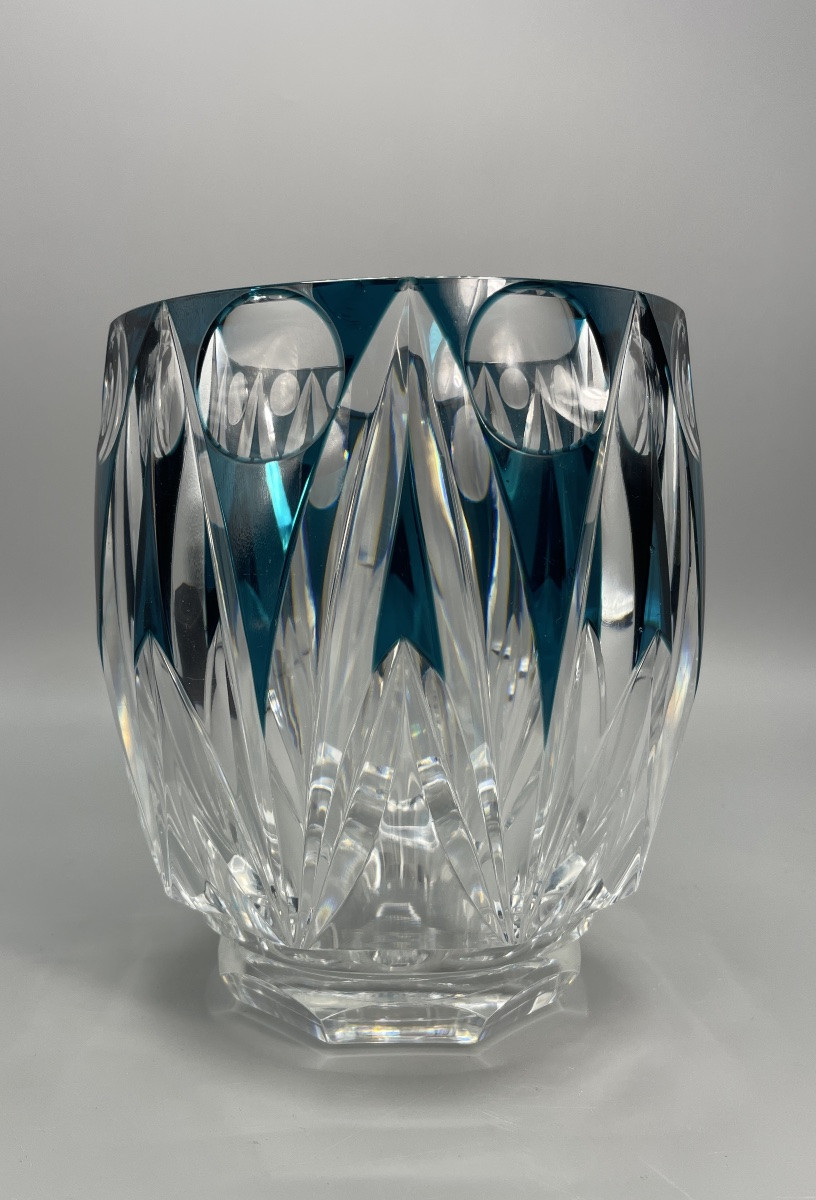 Art Deco Vase By Val Saint Lambert Crystal Factory -photo-3