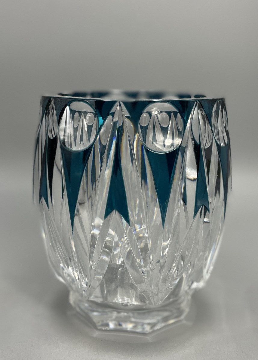Art Deco Vase By Val Saint Lambert Crystal Factory 