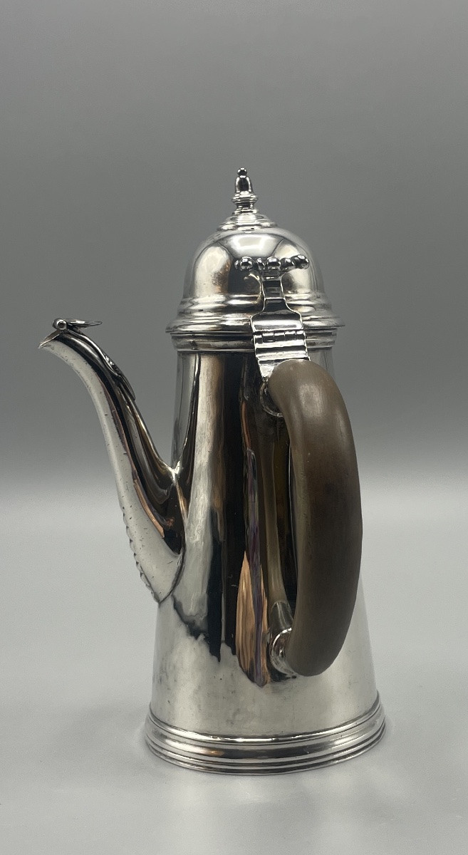 Cafetière anglaise en argent massif Londres, 1918 Crichton Bros-photo-3