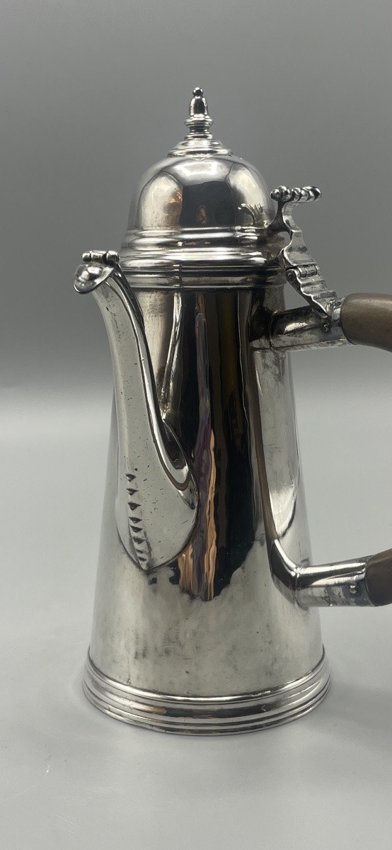 Cafetière anglaise en argent massif Londres, 1918 Crichton Bros-photo-7