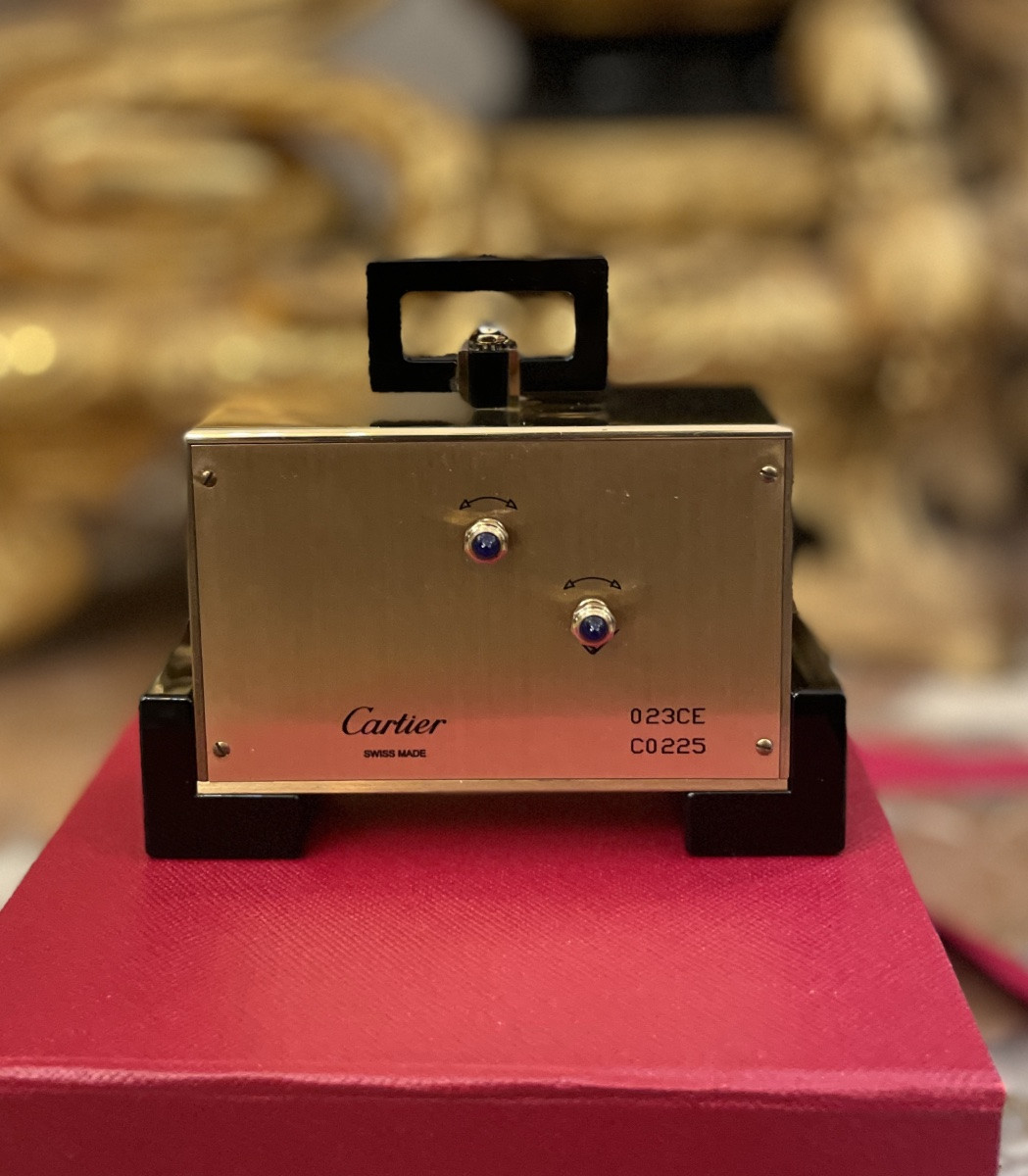 Pendulette de bureau de la Maison Cartier en parfait état -photo-2