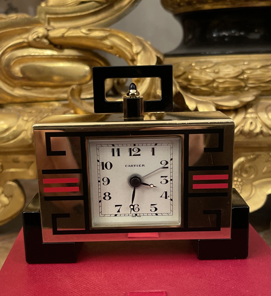 Pendulette de bureau de la Maison Cartier en parfait état -photo-1