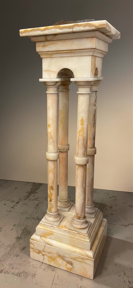 Colonne, sellette en albâtre -photo-4