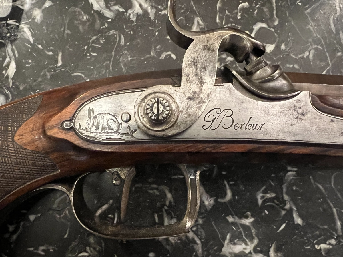 Paire de pistolets d’époque Empire, signés Berleur-photo-6