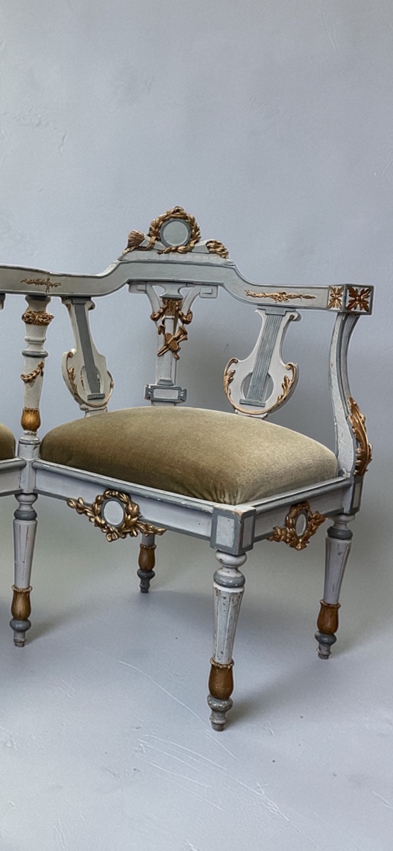 Louis XVI Style Private Sitting Table, Carved And Patinated Wood-photo-7