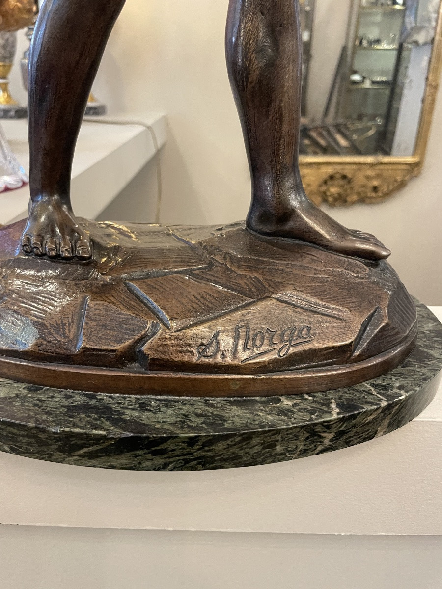 Art Deco Bronze Sculpture The Archer-photo-5