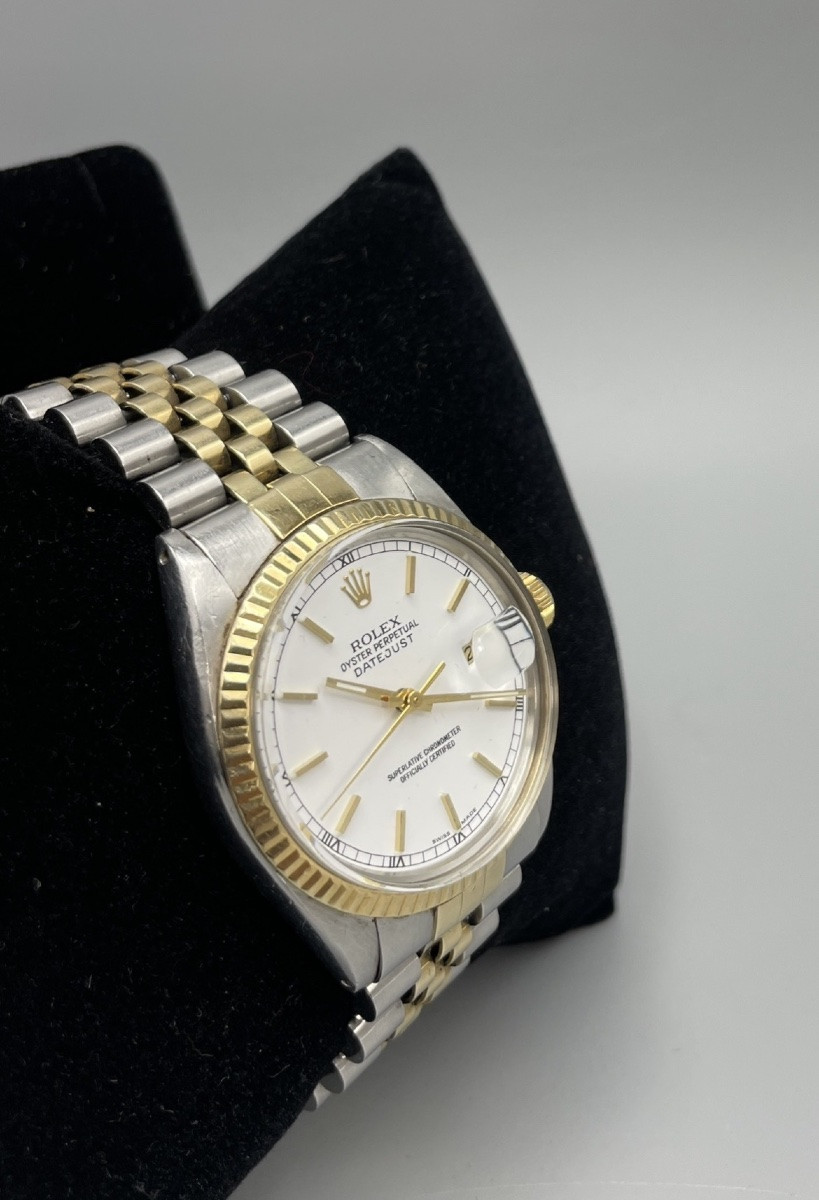 Rolex Datejust 36 Gold/steel - Jubilee Bracelet - White Dial - Swiss Made-photo-3